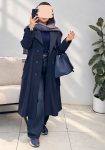 ترنچ-کت-آستردار-دلوین-شکلاتی
