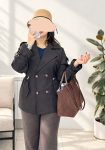 ترنچ-کت-آستردار-رزیتا-شکلاتی