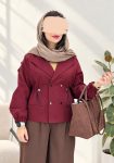 ترنچ-کت-آستردار-نورا-زرشکی